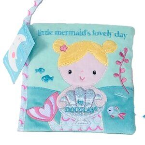 New w/ Tag-Douglas Baby Soft Plush Activity Book  Little Mermaid's Lovely Day 0+